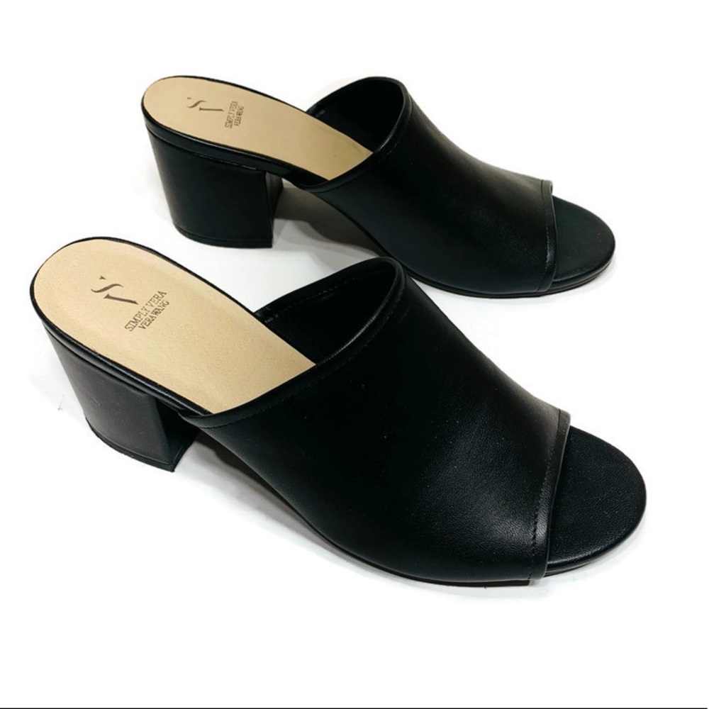 Simply Vera Vera Wang genuine leather mule sandals